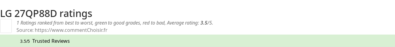 Ratings LG 27QP88D