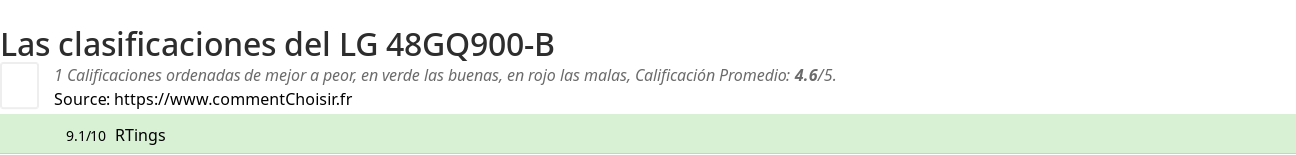Ratings LG 48GQ900-B