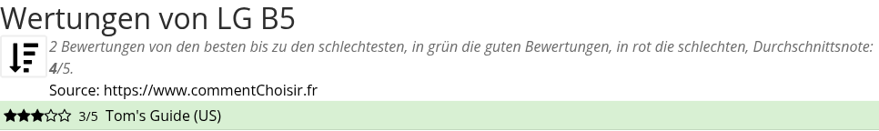 Ratings LG B5