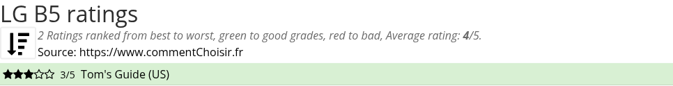 Ratings LG B5