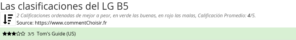 Ratings LG B5