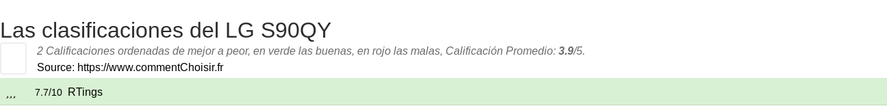 Ratings LG S90QY