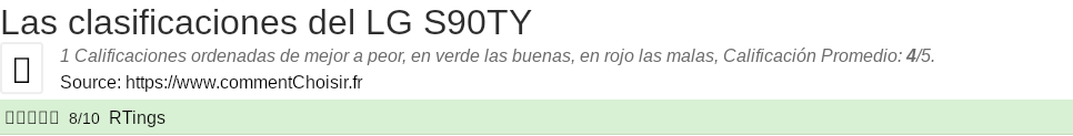 Ratings LG S90TY