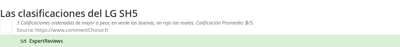 Ratings LG SH5