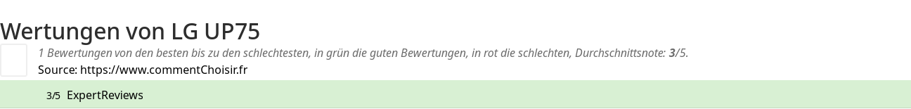 Ratings LG UP75