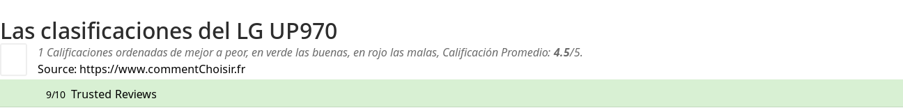 Ratings LG UP970