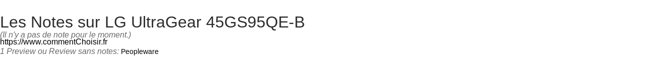 Ratings LG UltraGear 45GS95QE-B