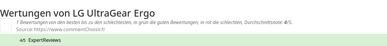 Ratings LG UltraGear Ergo