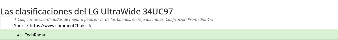 Ratings LG UltraWide 34UC97