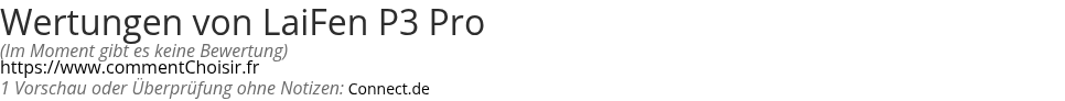 Ratings LaiFen P3 Pro