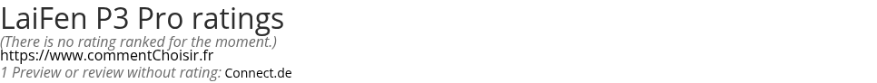 Ratings LaiFen P3 Pro
