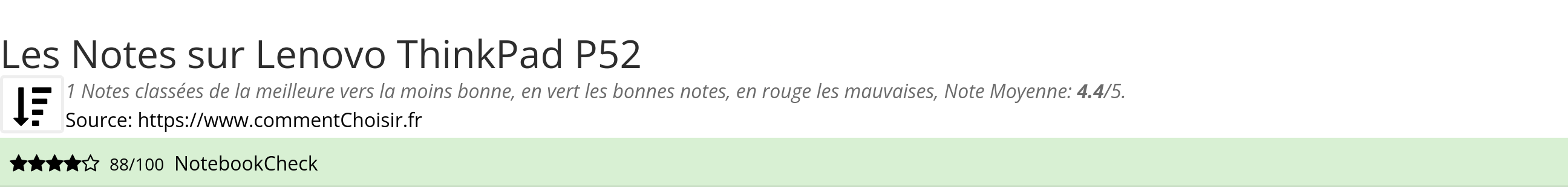 Ratings Lenovo ThinkPad P52