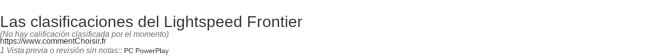 Ratings Lightspeed Frontier