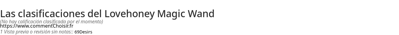 Ratings Lovehoney Magic Wand