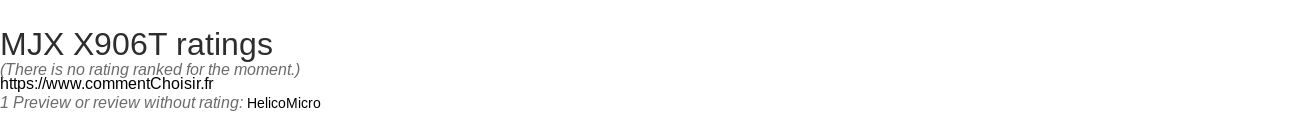 Ratings MJX X906T