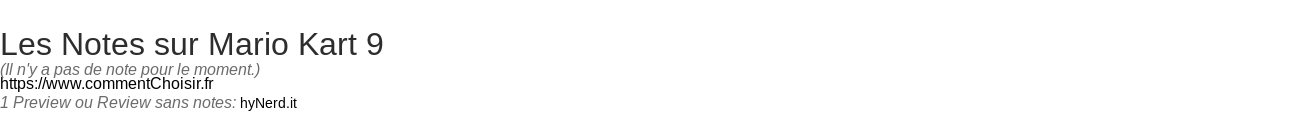 Ratings Mario Kart 9