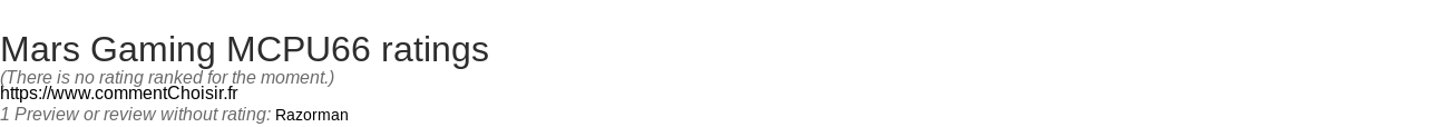 Ratings Mars Gaming MCPU66