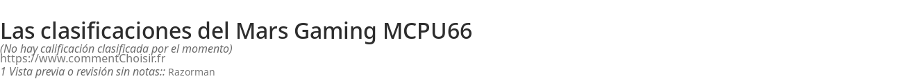 Ratings Mars Gaming MCPU66