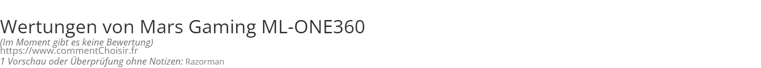 Ratings Mars Gaming ML-ONE360
