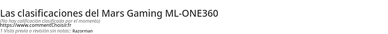 Ratings Mars Gaming ML-ONE360