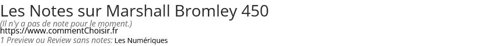 Ratings Marshall Bromley 450