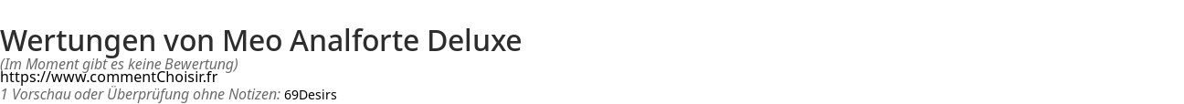 Ratings Meo Analforte Deluxe