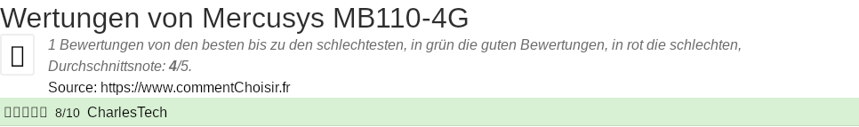 Ratings Mercusys MB110-4G