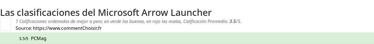 Ratings Microsoft Arrow Launcher