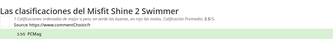 Ratings Misfit Shine 2 Swimmer