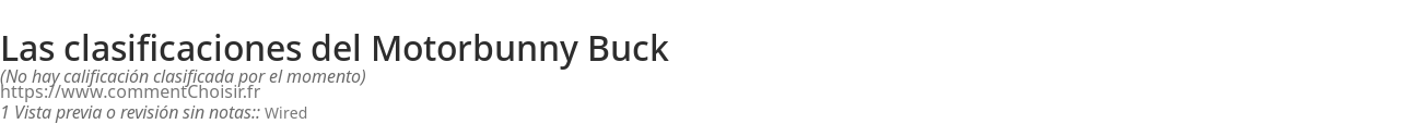 Ratings Motorbunny Buck