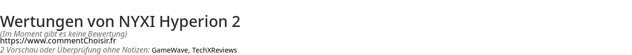 Ratings NYXI Hyperion 2