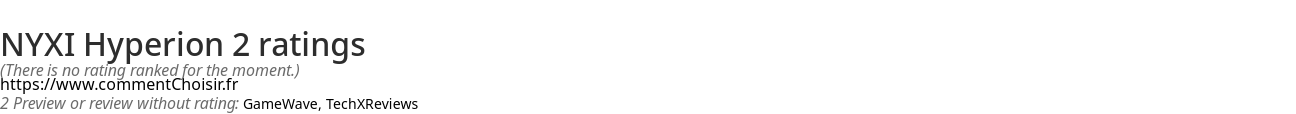 Ratings NYXI Hyperion 2