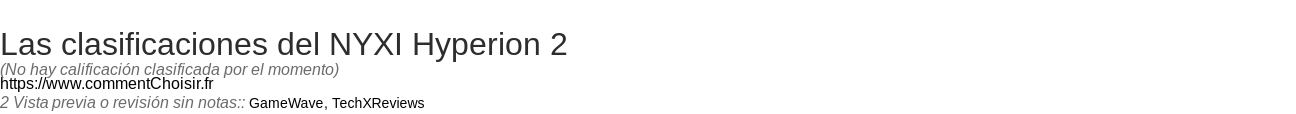 Ratings NYXI Hyperion 2