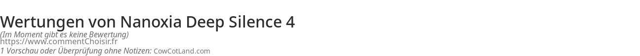 Ratings Nanoxia Deep Silence 4