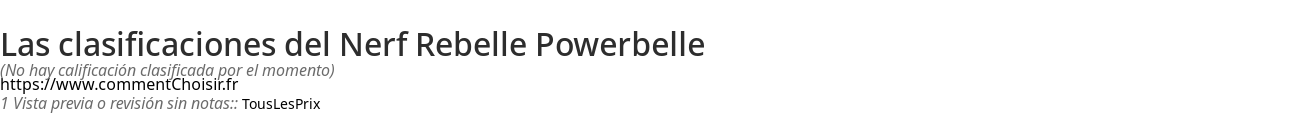 Ratings Nerf Rebelle Powerbelle