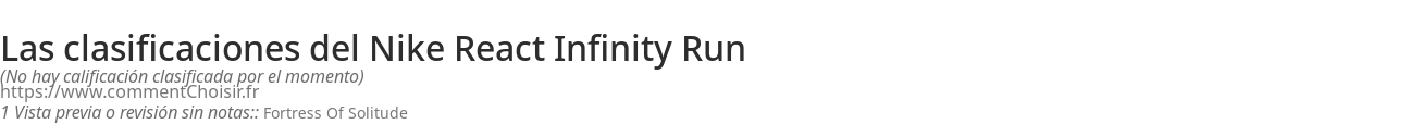 Ratings Nike React Infinity Run