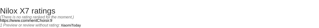 Ratings Nilox X7