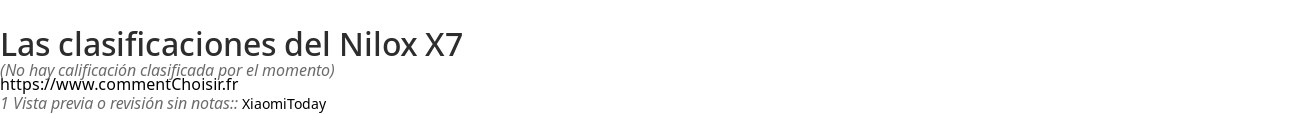 Ratings Nilox X7