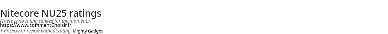 Ratings Nitecore NU25