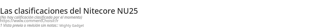 Ratings Nitecore NU25
