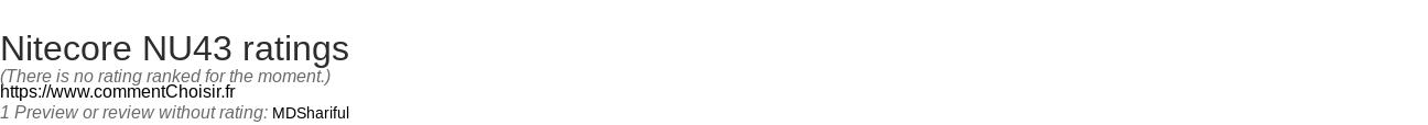 Ratings Nitecore NU43