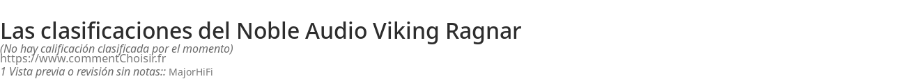 Ratings Noble Audio Viking Ragnar