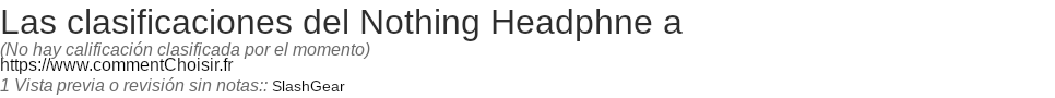 Ratings Nothing Headphne a