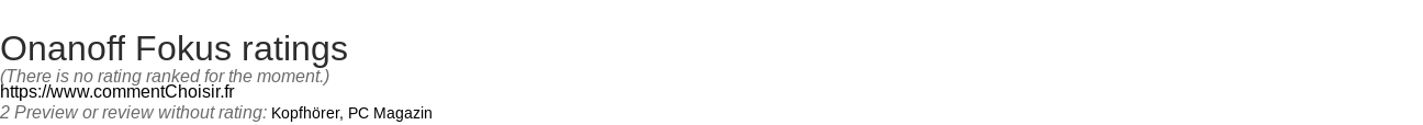 Ratings Onanoff Fokus