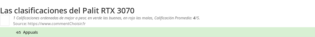 Ratings Palit RTX 3070