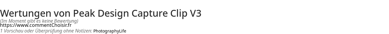 Ratings Peak Design Capture Clip V3