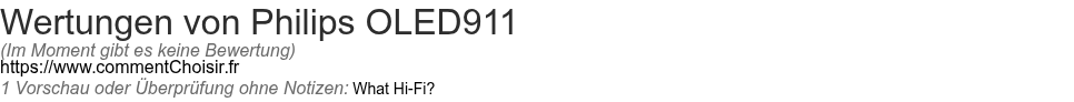 Ratings Philips OLED911