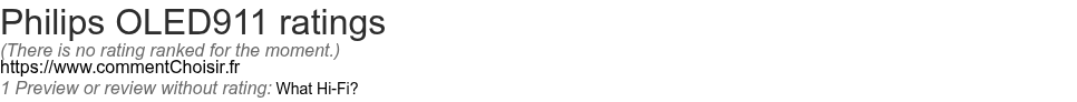 Ratings Philips OLED911