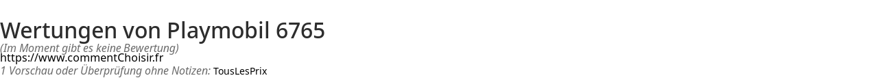 Ratings Playmobil 6765