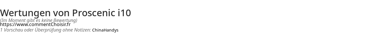 Ratings Proscenic i10